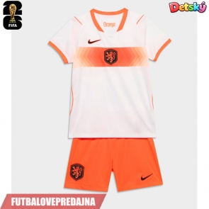 Lacne Dětský Futbalové dres Holandsko MS 2026 Krátky Rukáv - Preč (+ trenírky)